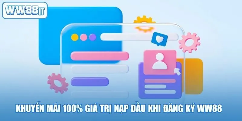 Khuyến mãi 100% giá trị nạp đầu khi đăng ký WW88