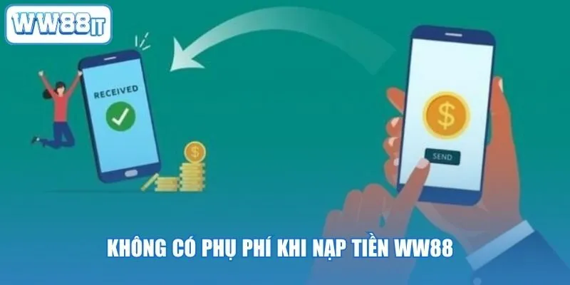 Không có phụ phí khi nạp tiền WW88